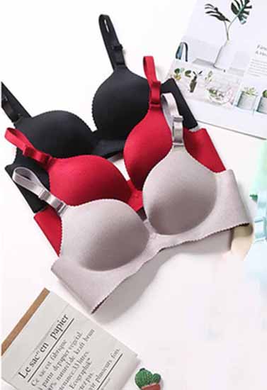 Seamless Wired Padded Push-up Bra Pack of 3