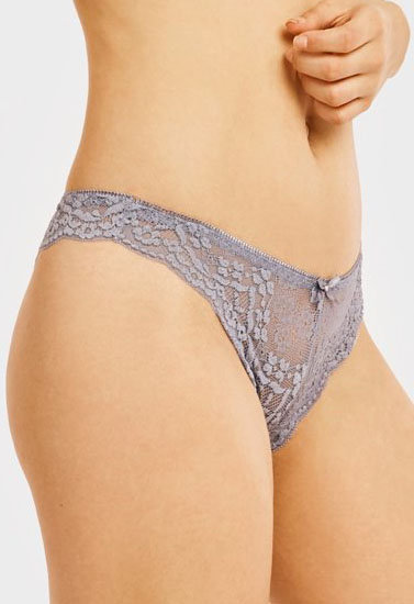 2 Pack Sexy Cheeky Back Lace Thong Panties 1 1