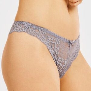 2 Pack Sexy Cheeky Back Lace Thong Panties 1