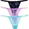3 Pack Womens G String Lace Underwear