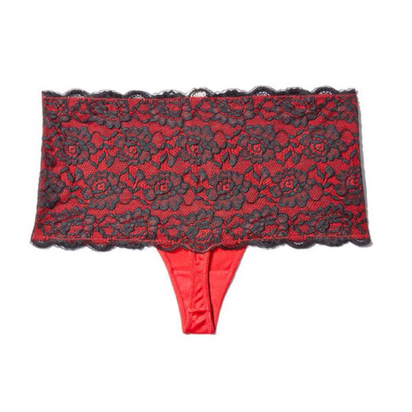 Black T String Red Thread Work Thong 3