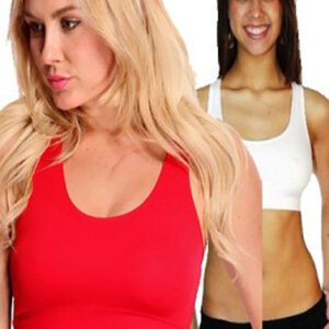 Combo Of Red White Sports Bra 1