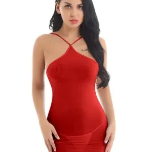 Exotic Red see through bodycon dress lingerie1 300x300 1