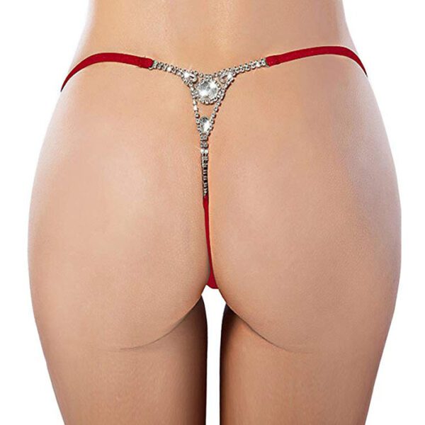 Ladies Shiny Rhinestone Sexy G String Underwear