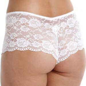 MS White Lace French Knicker Boxer Boyshorts Brief 2