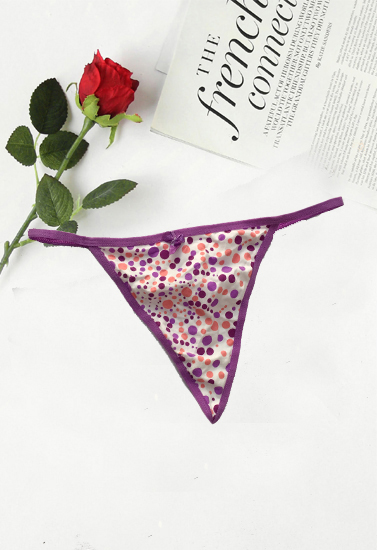 Organic Cotton Dotted V String Panty