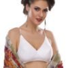 Women Pure Cotton Wire-free White Bra