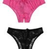 Sexy Floral Lace Crotchless panty