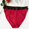 Red & Black High Waist Panty
