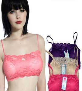 Snazzyway Set Of 3 Padded Lace Half Cami Bras