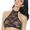 Halter Neck Tie Crop Top Bralette