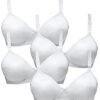 Value Pack Of 4 White Plus Size Bras