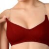 Transparent Straps Maroon Bra