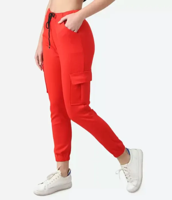 Women Red Joggers